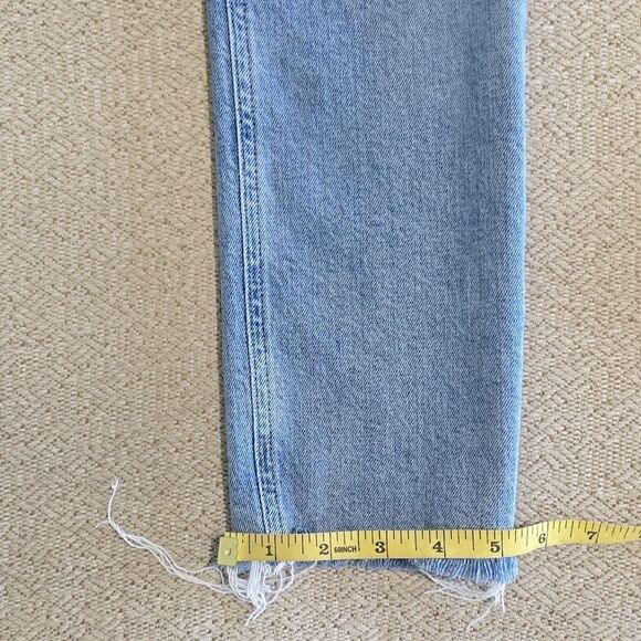 Agolde Nico High Rise Slim A093D-3002 Distressed Button fly Jeans - Size 24 - Picture 11 of 13